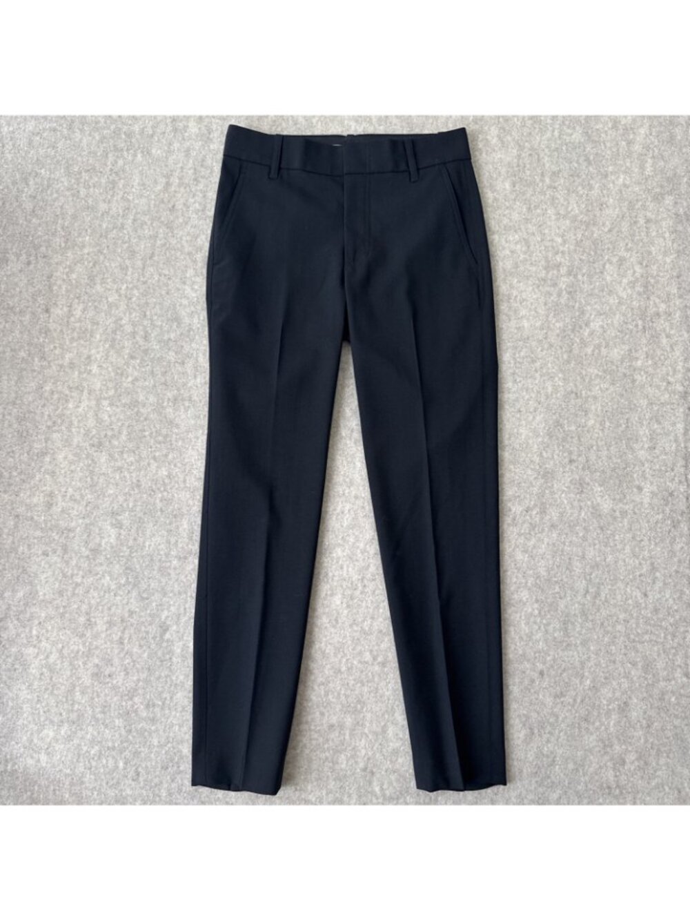 Vince Tapered Wool Dress Pants Womens 0 Black Ankle Length - Picture 2 of 16